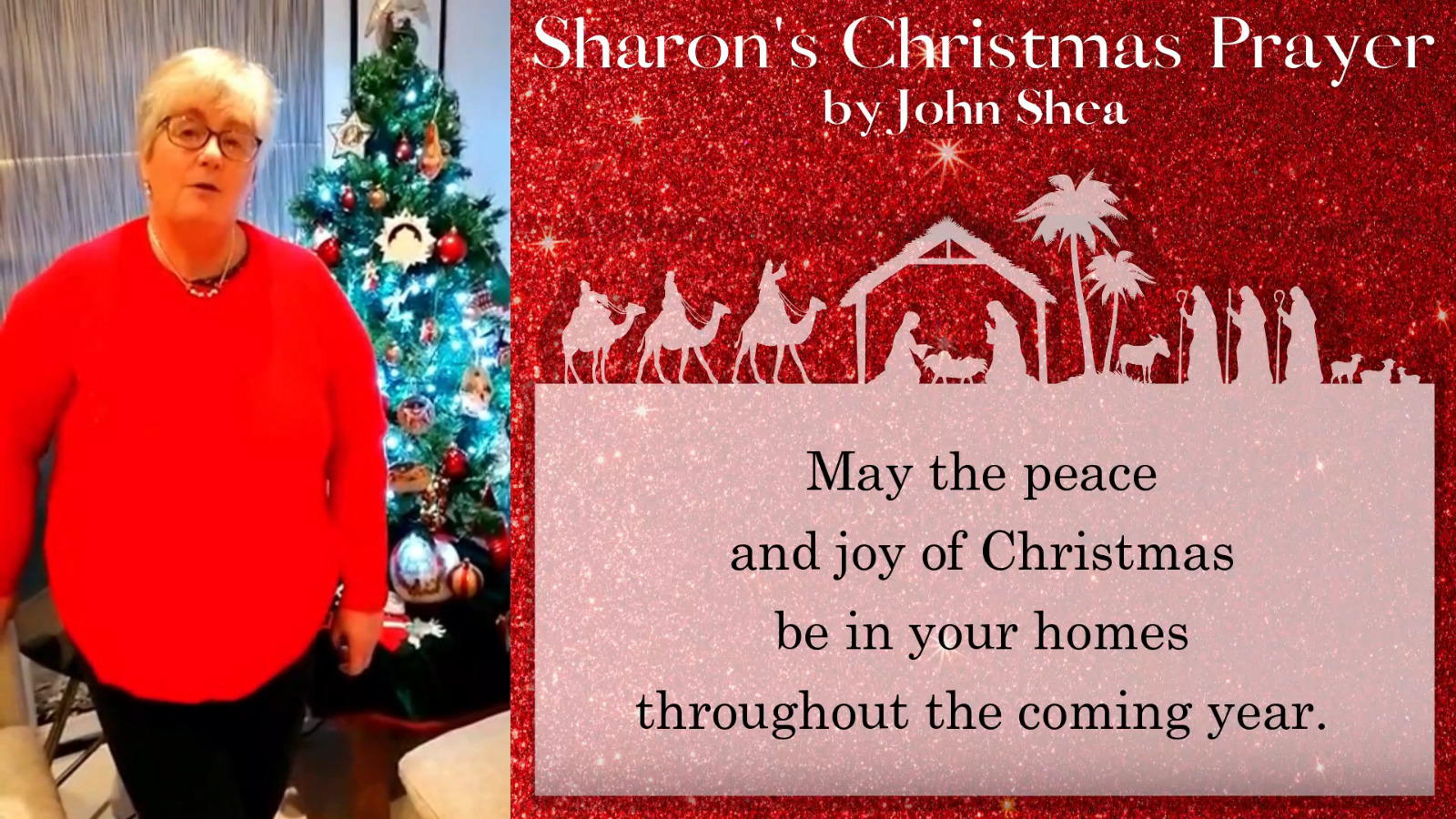Mary's recital of Sharon's Christmas Prayer by John Shea - Pause and Ponder with Poetry at Christmas