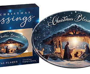 Ceramic Oval Plaque/Nativity