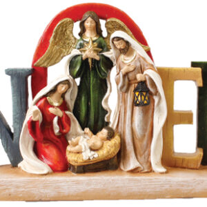 Resin Nativity Holy Family/Noel