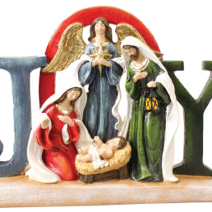 Resin Nativity Holy Family/Joy