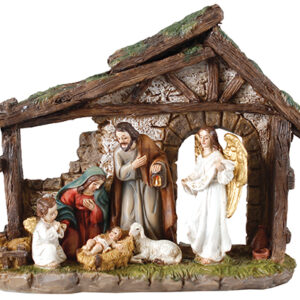 Nativity Set/Resin/Holy Family & Angel